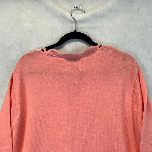 NWT STORYBOOK KNITS Women’s Cardigan 2X Coral Crochet Lace Button Front Sweater - Picture 14 of 16